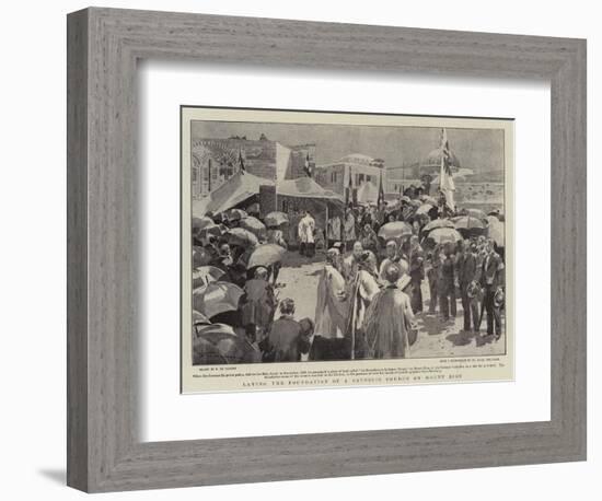 Laying the Foundation of a Catholic Church on Mount Zion-Frederic De Haenen-Framed Giclee Print