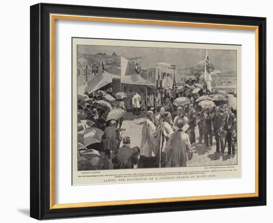 Laying the Foundation of a Catholic Church on Mount Zion-Frederic De Haenen-Framed Giclee Print