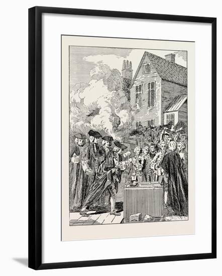 Laying the Foundation-Stone of Blackfriars Bridge 1760 London-null-Framed Giclee Print