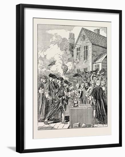 Laying the Foundation-Stone of Blackfriars Bridge 1760 London-null-Framed Giclee Print