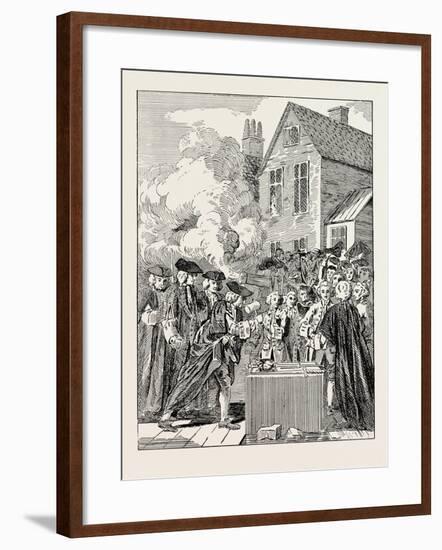 Laying the Foundation-Stone of Blackfriars Bridge 1760 London-null-Framed Giclee Print