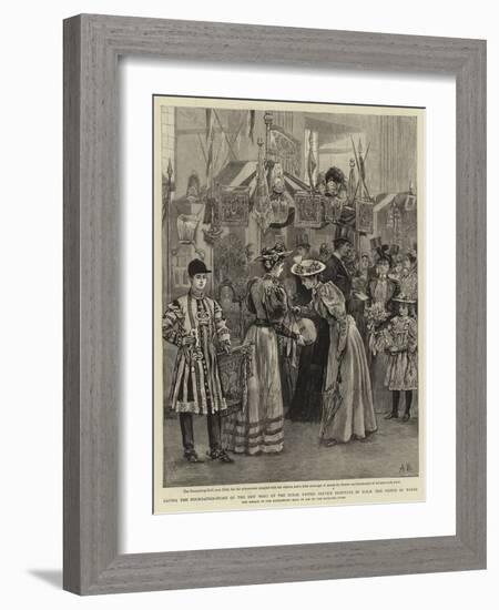 Laying the Foundation-Stone of the New Wing of the Royal United Service Institute by H R H the Prin-Arthur Hopkins-Framed Giclee Print