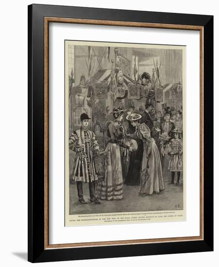 Laying the Foundation-Stone of the New Wing of the Royal United Service Institute by H R H the Prin-Arthur Hopkins-Framed Giclee Print