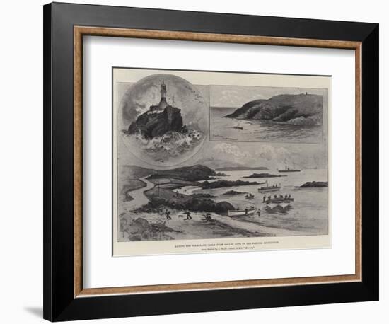 Laying the Telegraph Cable from Galley Cove to the Fastnet Lighthouse-Henry Charles Seppings Wright-Framed Giclee Print