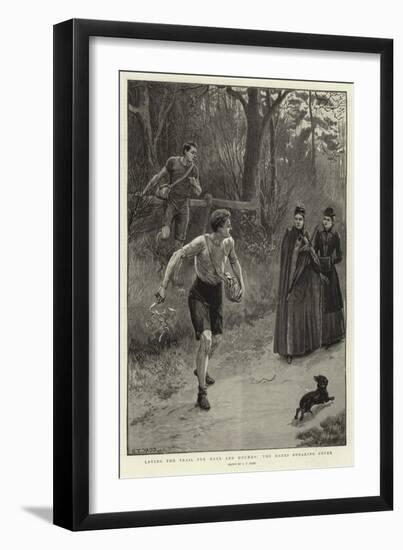 Laying the Trail for Hare and Hounds, the Hares Breaking Cover-S.t. Dadd-Framed Giclee Print