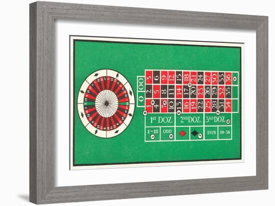 Layout of Roulette Table-null-Framed Art Print