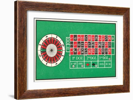 Layout of Roulette Table-null-Framed Art Print