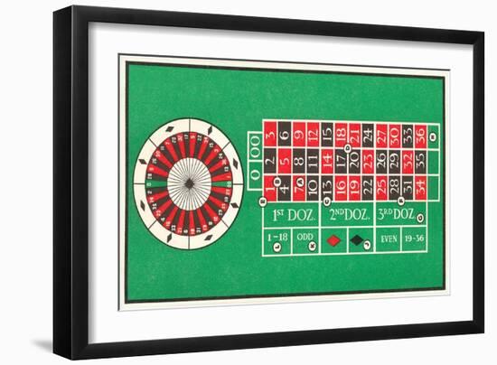 Layout of Roulette Table-null-Framed Art Print