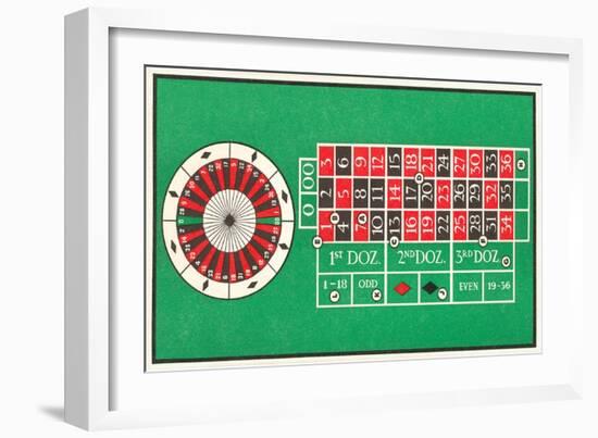 Layout of Roulette Table-null-Framed Art Print