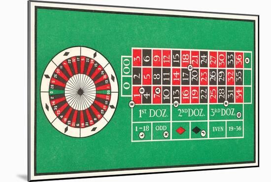 Layout of Roulette Table-null-Mounted Art Print