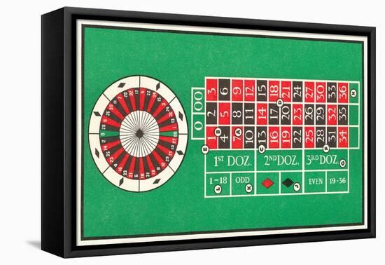 Layout of Roulette Table-null-Framed Stretched Canvas