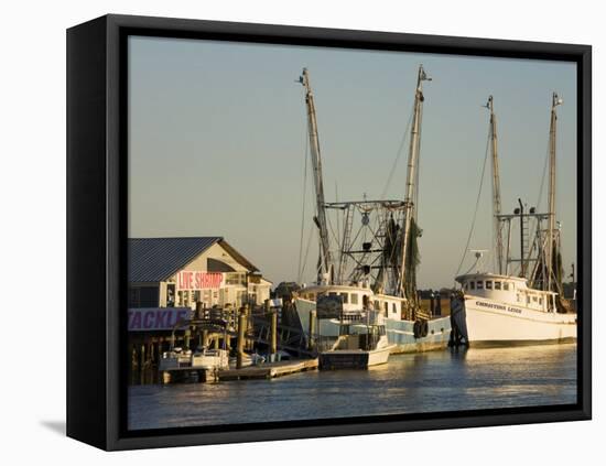 Lazaretto Creek Fishing Port, Tybee Island, Savannah, Georgia-Richard Cummins-Framed Premier Image Canvas