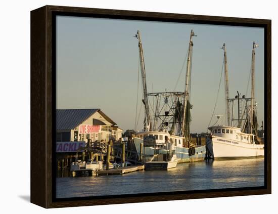 Lazaretto Creek Fishing Port, Tybee Island, Savannah, Georgia-Richard Cummins-Framed Premier Image Canvas