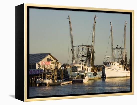 Lazaretto Creek Fishing Port, Tybee Island, Savannah, Georgia-Richard Cummins-Framed Premier Image Canvas