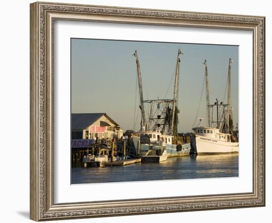 Lazaretto Creek Fishing Port, Tybee Island, Savannah, Georgia-Richard Cummins-Framed Photographic Print