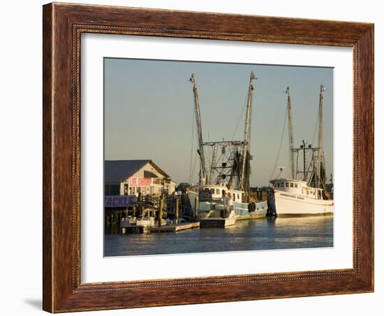 Lazaretto Creek Fishing Port, Tybee Island, Savannah, Georgia-Richard Cummins-Framed Photographic Print