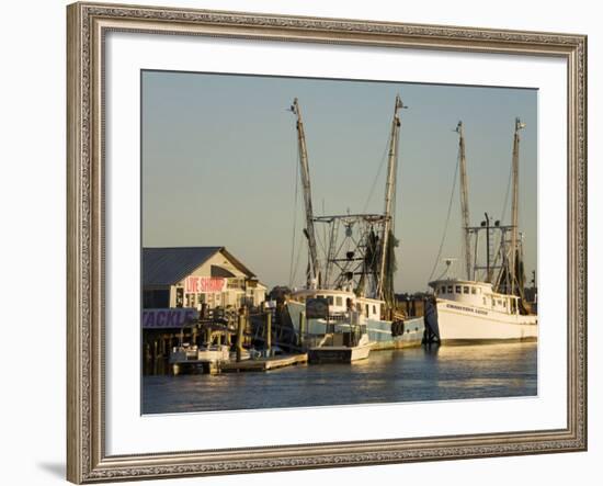 Lazaretto Creek Fishing Port, Tybee Island, Savannah, Georgia-Richard Cummins-Framed Photographic Print