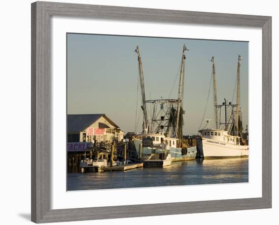 Lazaretto Creek Fishing Port, Tybee Island, Savannah, Georgia-Richard Cummins-Framed Photographic Print