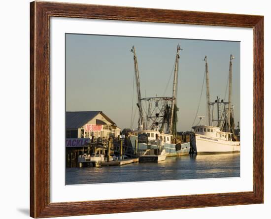 Lazaretto Creek Fishing Port, Tybee Island, Savannah, Georgia-Richard Cummins-Framed Photographic Print