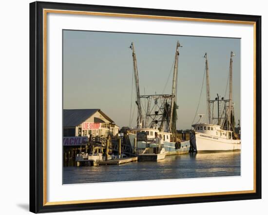 Lazaretto Creek Fishing Port, Tybee Island, Savannah, Georgia-Richard Cummins-Framed Photographic Print