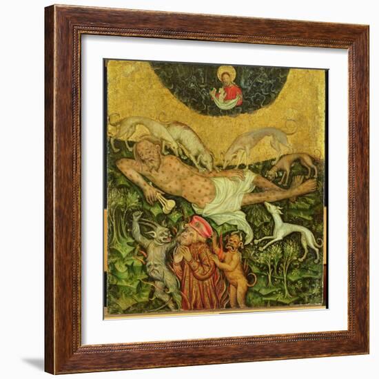 Lazarus and the Rich Man, C.1400 (Oil on Panel)-German School-Framed Giclee Print