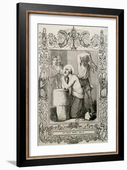 Lazarus of Bethany or Saint Lazarus. Jesus Restores Him to Life for Days after His Death.. Martyrdo-null-Framed Giclee Print