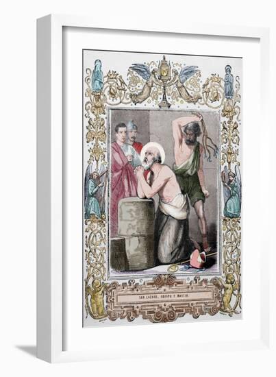 Lazarus of Bethany or Saint Lazarus. Jesus Restores Him to Life for Days after His Death. Martyrdom-null-Framed Giclee Print