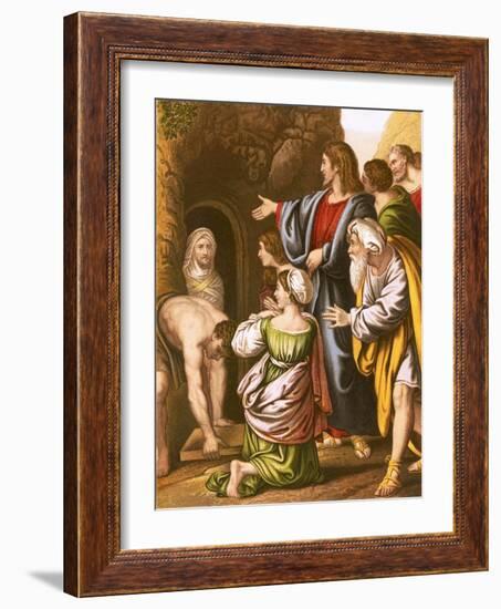 Lazarus Raised from the Dead-English-Framed Giclee Print