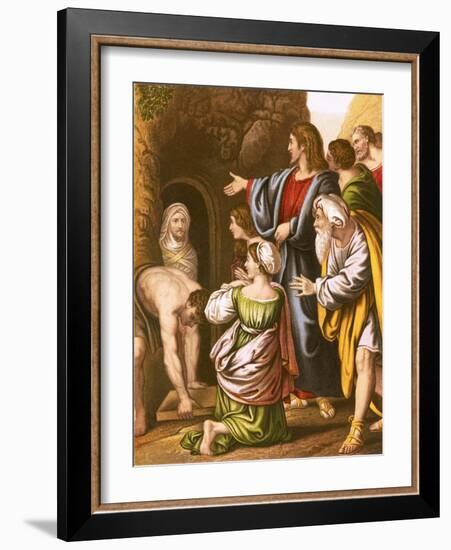 Lazarus Raised from the Dead-English-Framed Giclee Print