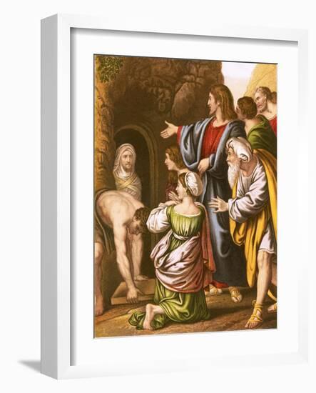 Lazarus Raised from the Dead-English-Framed Giclee Print