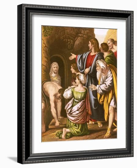 Lazarus Raised from the Dead-English-Framed Giclee Print