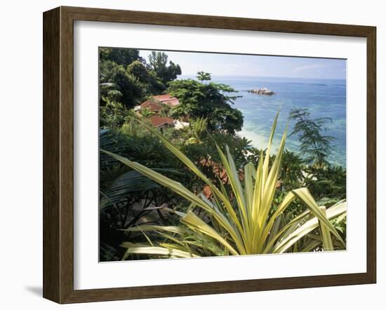 Lazio Beach, Chevalier Bay, Northwest Coast, Island of Praslin, Seychelles, Indian Ocean, Africa-Bruno Barbier-Framed Photographic Print