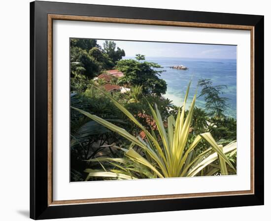 Lazio Beach, Chevalier Bay, Northwest Coast, Island of Praslin, Seychelles, Indian Ocean, Africa-Bruno Barbier-Framed Photographic Print