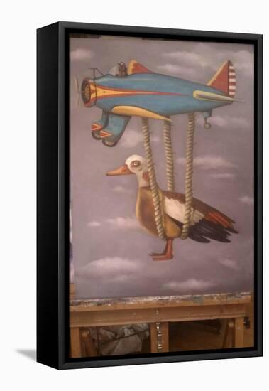 Lazy Bird 1-Leah Saulnier-Framed Premier Image Canvas