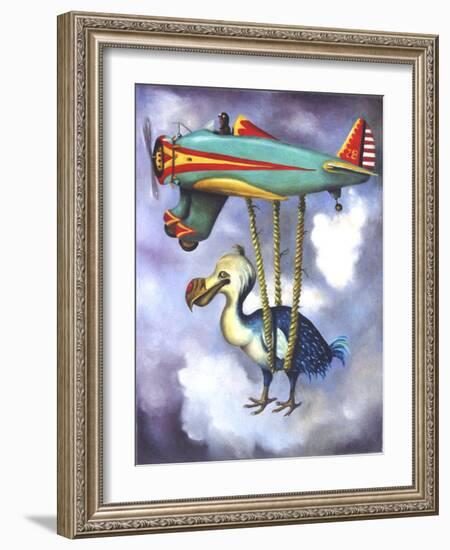 Lazy Bird W Dodo-Leah Saulnier-Framed Giclee Print