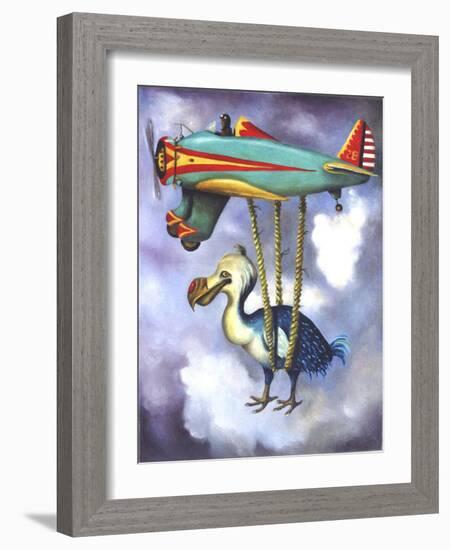Lazy Bird W Dodo-Leah Saulnier-Framed Giclee Print