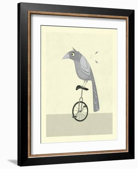 Lazy Bird-Jazzberry Blue-Framed Art Print