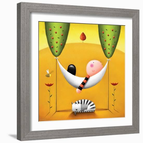 Lazy Bones-Jo Parry-Framed Premium Giclee Print