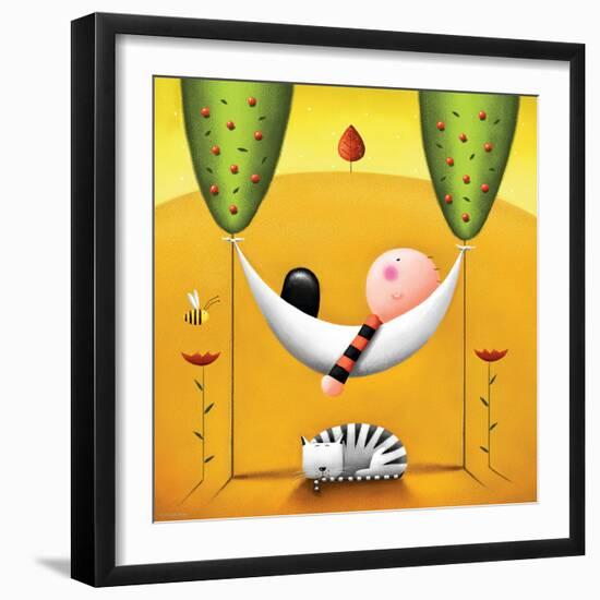 Lazy Bones-Jo Parry-Framed Premium Giclee Print