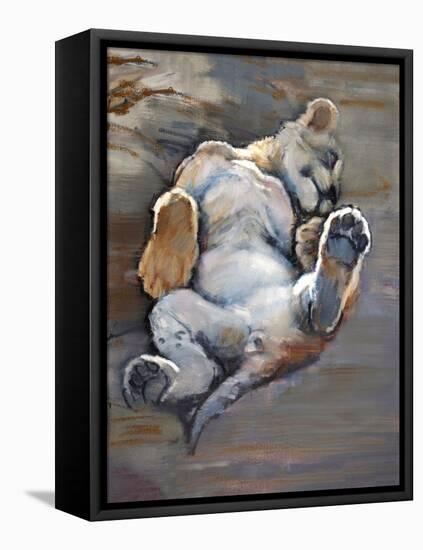 Lazy Cub, 2021, (Oil on Canvas)-Mark Adlington-Framed Premier Image Canvas