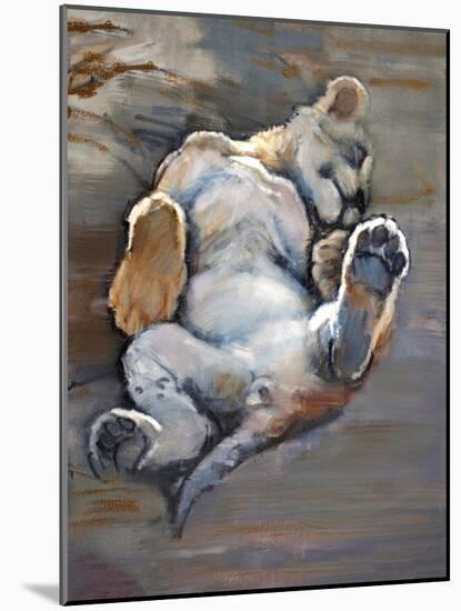 Lazy Cub, 2021, (Oil on Canvas)-Mark Adlington-Mounted Giclee Print