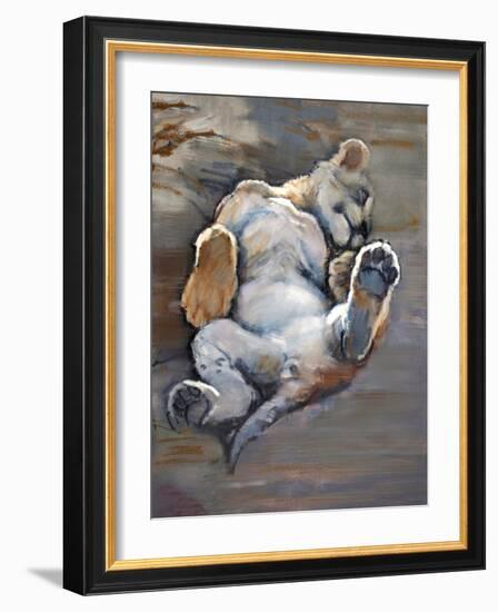 Lazy Cub, 2021, (Oil on Canvas)-Mark Adlington-Framed Giclee Print