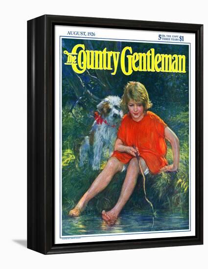 "Lazy Summer Day," Country Gentleman Cover, August 1, 1926-Joseph Simont-Framed Premier Image Canvas