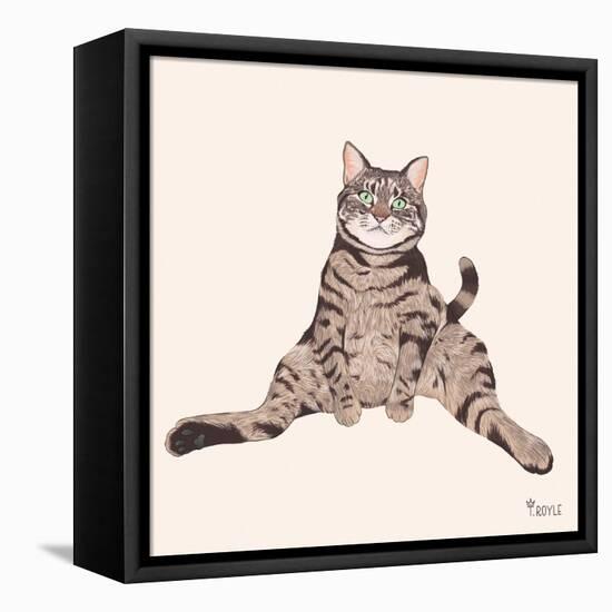 Lazy Sunday Cat IV-Tara Royle-Framed Stretched Canvas