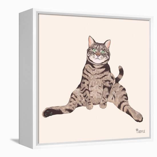 Lazy Sunday Cat IV-Tara Royle-Framed Stretched Canvas