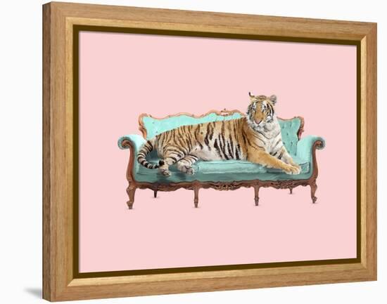 Lazy Tiger-Robert Farkas-Framed Stretched Canvas