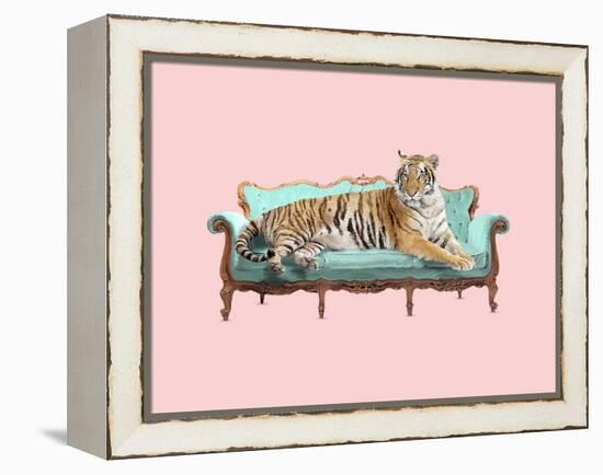 Lazy Tiger-Robert Farkas-Framed Stretched Canvas