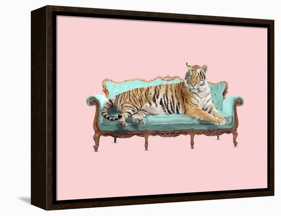 Lazy Tiger-Robert Farkas-Framed Stretched Canvas