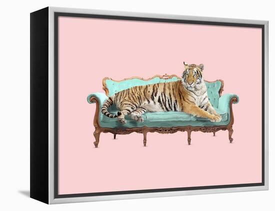 Lazy Tiger-Robert Farkas-Framed Stretched Canvas