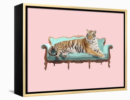 Lazy Tiger-Robert Farkas-Framed Stretched Canvas